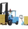 Forklift With Hand Pallet Truck