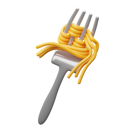 Forks and noodles  3D Icon