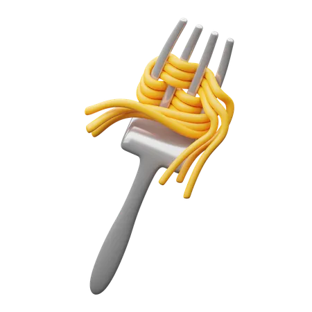 Forks and noodles  3D Icon