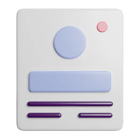 Form Document Layout 3D Icon