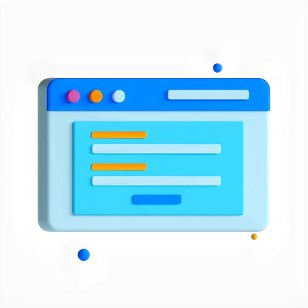 Form Based User Interface 3D Icon