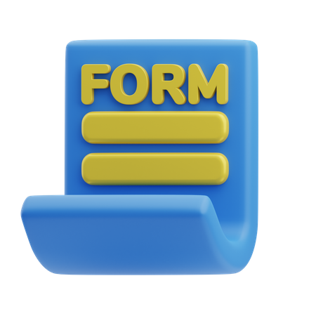 Form File  3D Icon