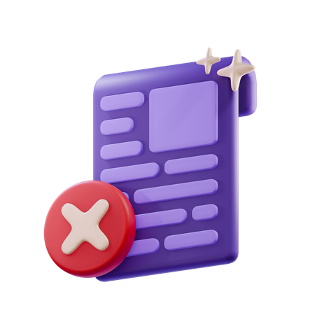 Form submission failed  3D Icon