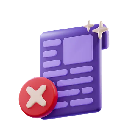 Form submission failed  3D Icon