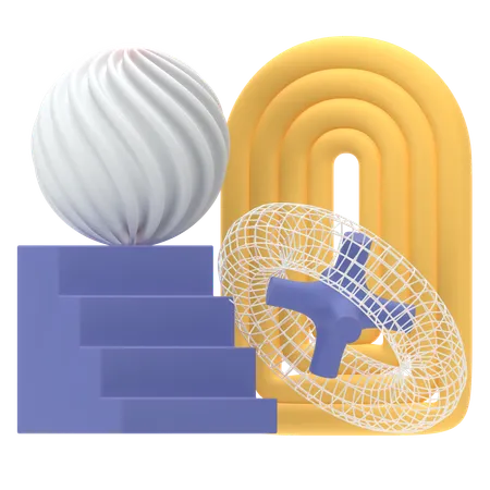 Forma abstracta  3D Icon