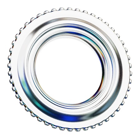 Forma abstracta cromada  3D Icon