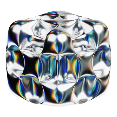 Forma abstracta cromada  3D Icon
