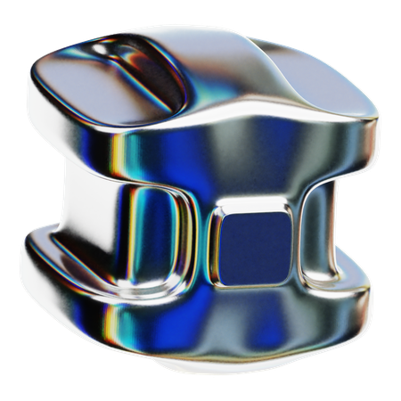 Forma abstracta cromada  3D Icon