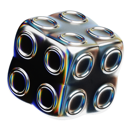 Forma abstracta cromada  3D Icon