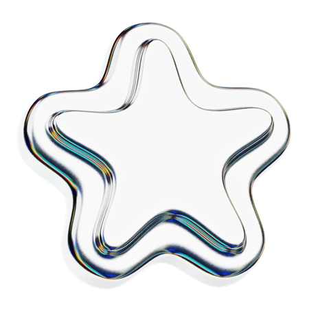 Forma abstracta cromada  3D Icon