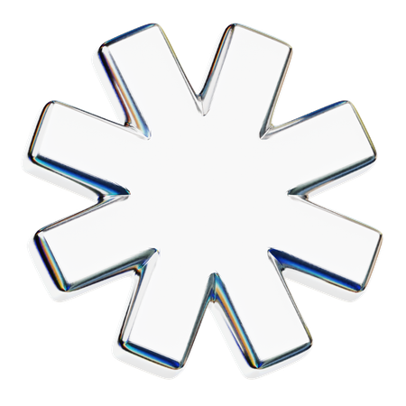 Forma abstracta cromada  3D Icon