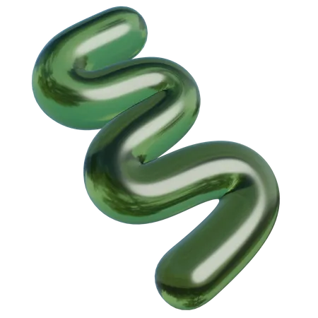 Forma abstracta curva  3D Icon