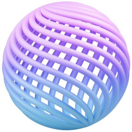 Forma abstracta de bola  3D Icon