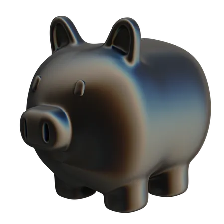 Forma abstracta de cerdito  3D Icon