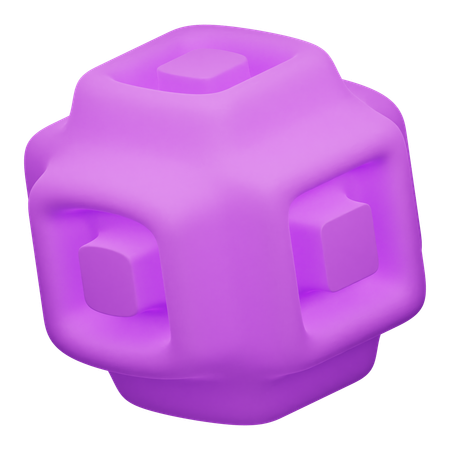 Forma abstracta de cubo  3D Icon