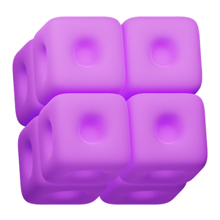 Forma abstracta de cubo  3D Icon