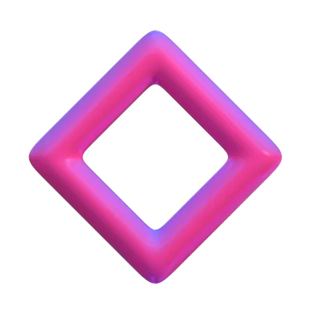 Forma abstracta de diamante  3D Icon