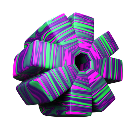 Forma abstracta de estrella  3D Icon