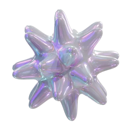 Forma abstracta de estrella  3D Icon