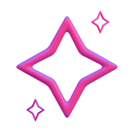 Forma abstracta de estrella  3D Icon