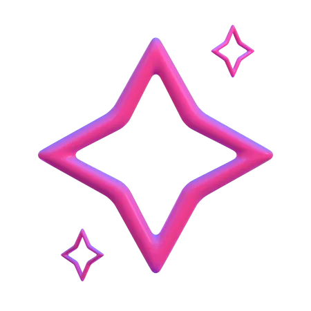 Forma abstracta de estrella  3D Icon