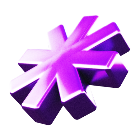 Forma abstracta de estrella  3D Icon