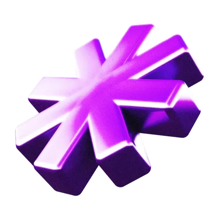 Forma abstracta de estrella  3D Icon