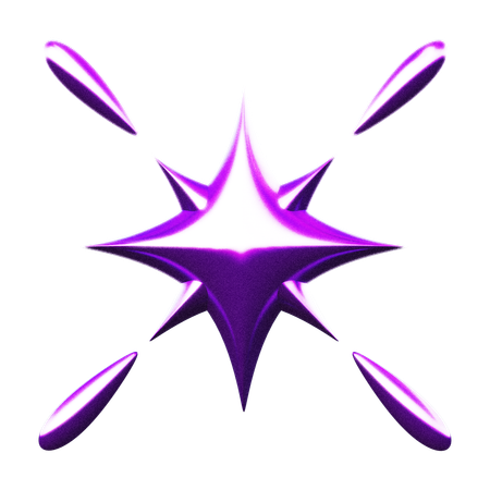 Forma abstracta de estrella  3D Icon