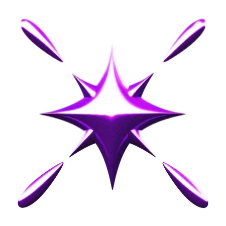 Forma abstracta de estrella  3D Icon