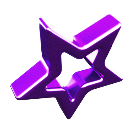 Forma abstracta de estrella  3D Icon