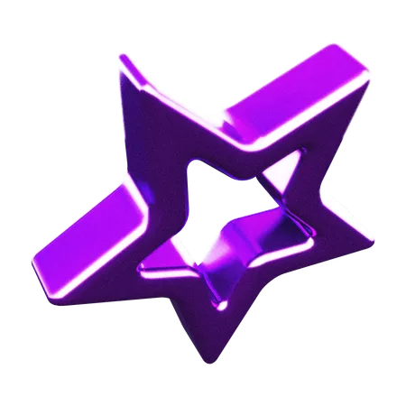 Forma abstracta de estrella  3D Icon