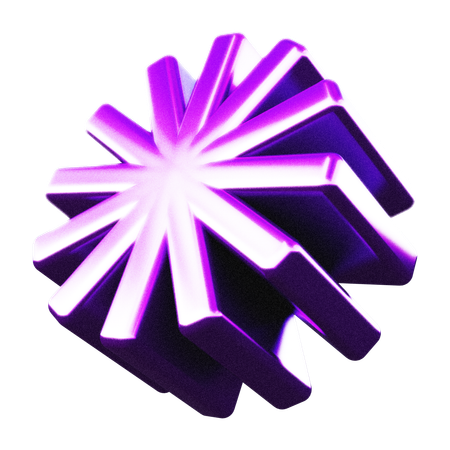 Forma abstracta de estrella  3D Icon