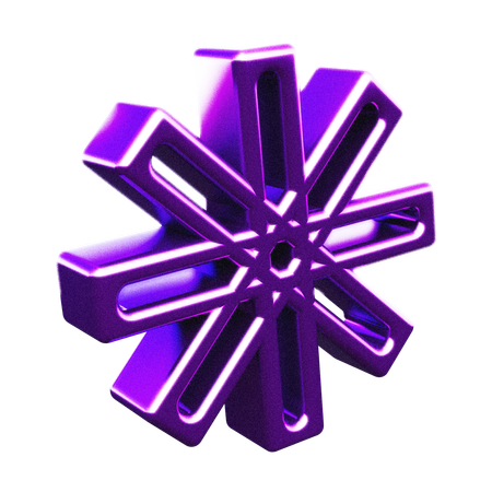 Forma abstracta de estrella  3D Icon