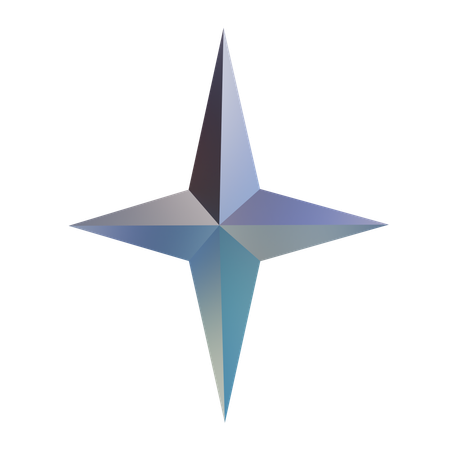 Forma abstracta de estrella  3D Icon