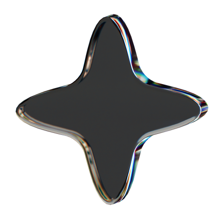 Forma abstracta de estrella  3D Icon