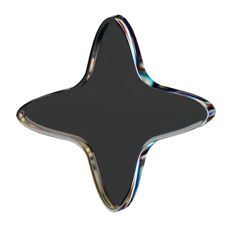 Forma abstracta de estrella  3D Icon