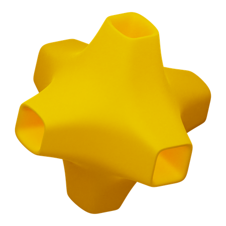 Forma abstracta de estrella  3D Icon