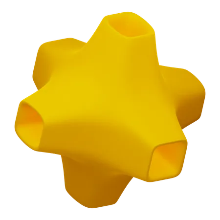 Forma abstracta de estrella  3D Icon