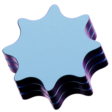 Forma abstracta de estrella  3D Icon