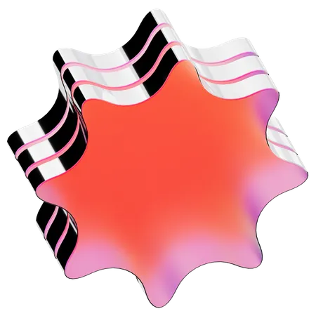 Forma abstracta de estrella  3D Icon