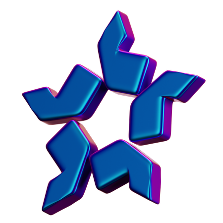 Forma abstracta de estrella  3D Icon