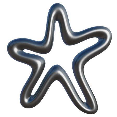 Forma abstracta de estrella  3D Icon