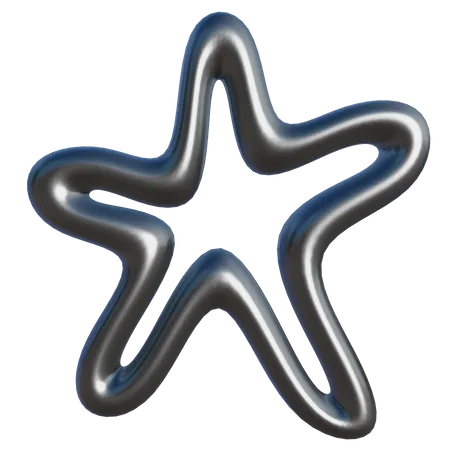 Forma abstracta de estrella  3D Icon