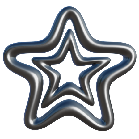 Forma abstracta de estrella  3D Icon