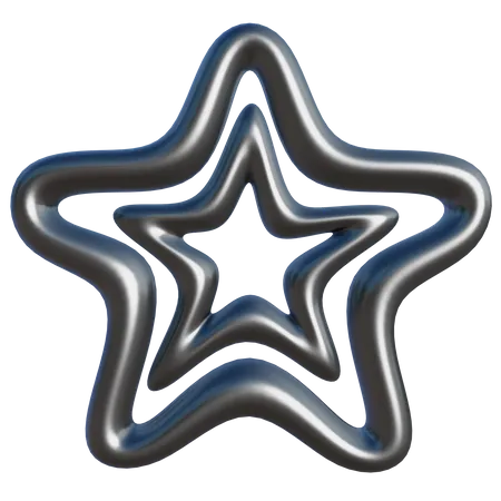 Forma abstracta de estrella  3D Icon