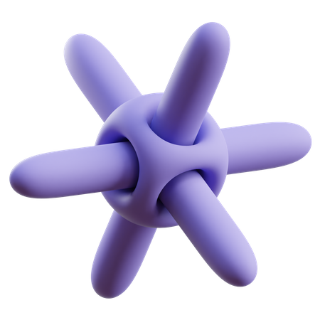 Forma abstracta de estrella  3D Icon