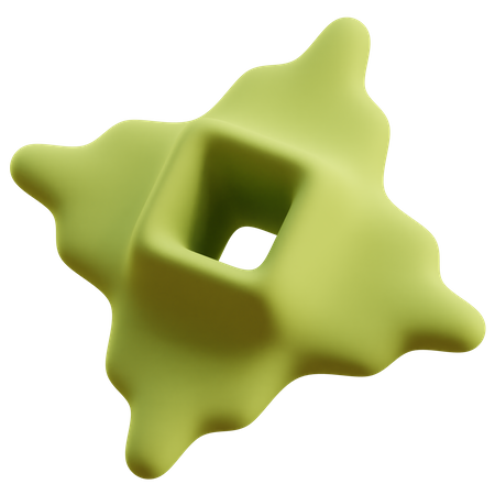 Forma abstracta de estrella  3D Icon