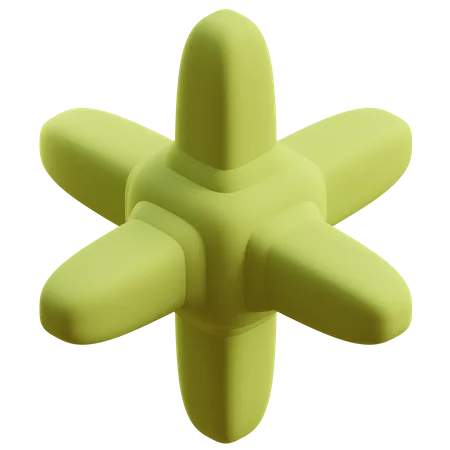 Forma abstracta de estrella  3D Icon