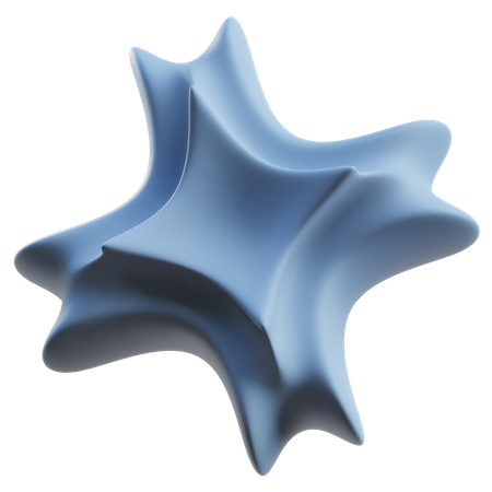 Forma abstracta de estrella  3D Icon