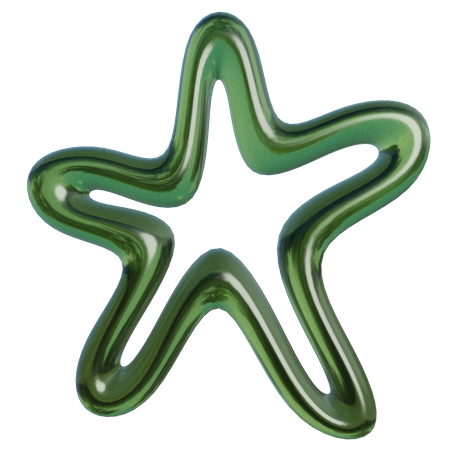 Forma abstracta de estrella  3D Icon